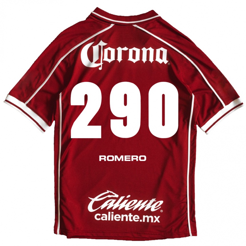 גברים כדורגל Marvin Romero #290 לבן אדום ג'רזי ביתית 2026/27