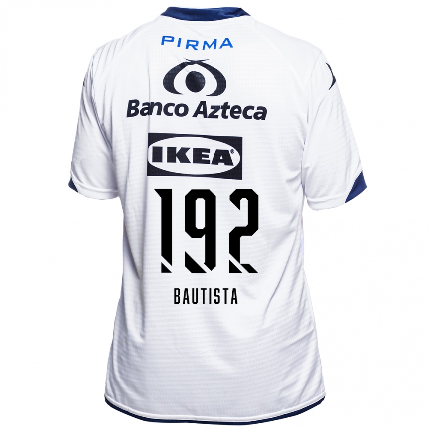 גברים כדורגל Gael Bautista #192 לבן שחור כחול ג'רזי ביתית 2026/27