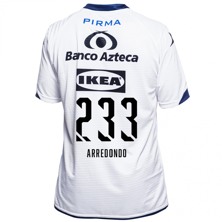 גברים כדורגל Ángel Arredondo #233 לבן שחור כחול ג'רזי ביתית 2026/27