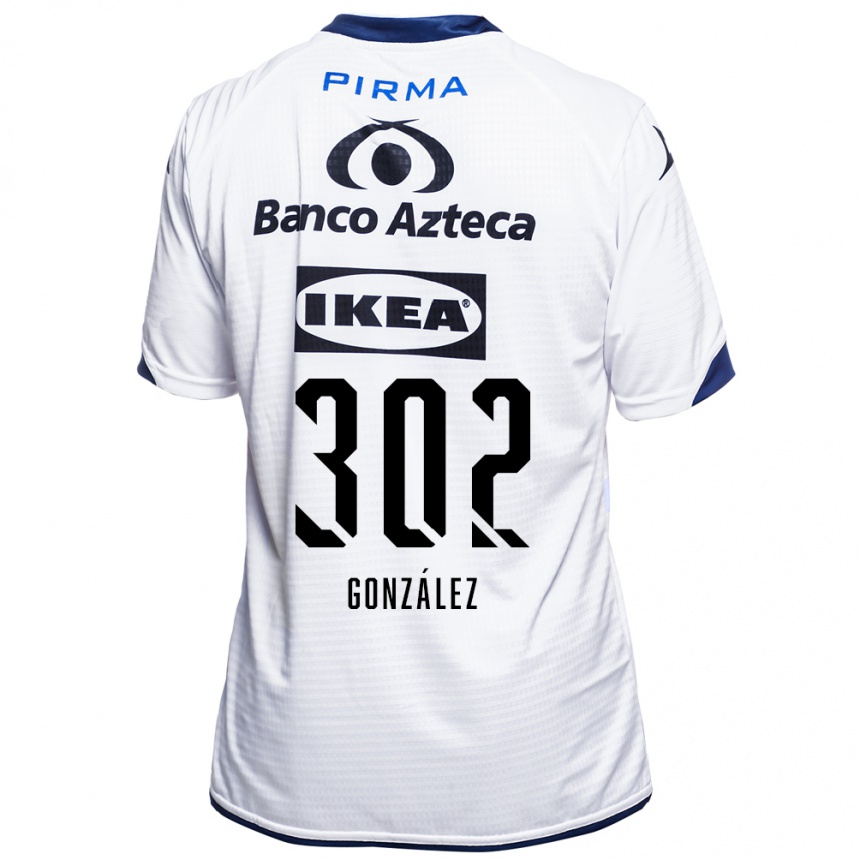 גברים כדורגל Mateo González #302 לבן שחור כחול ג'רזי ביתית 2026/27