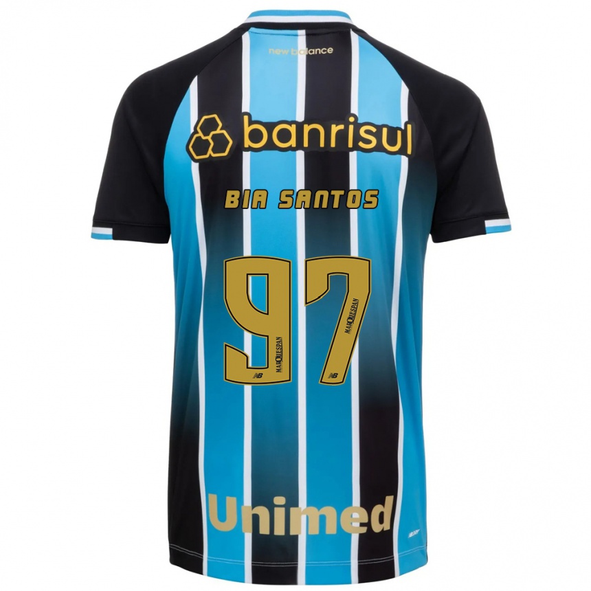 גברים כדורגל Bia Santos #97 כחול חום שחור ג'רזי ביתית 2026/27 גברים כדורגל Bia Santos #97 כחול חום שחור ג'רזי ביתית 2026/27