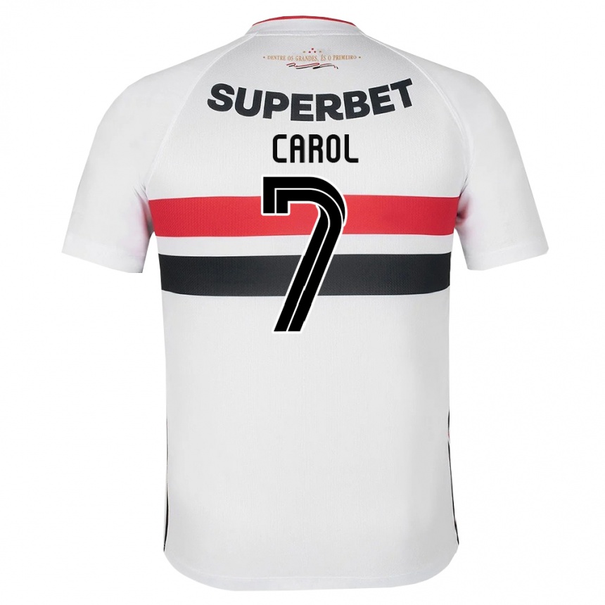 גברים כדורגל Carol #7 לבן אדום שחור ג'רזי ביתית 2026/27