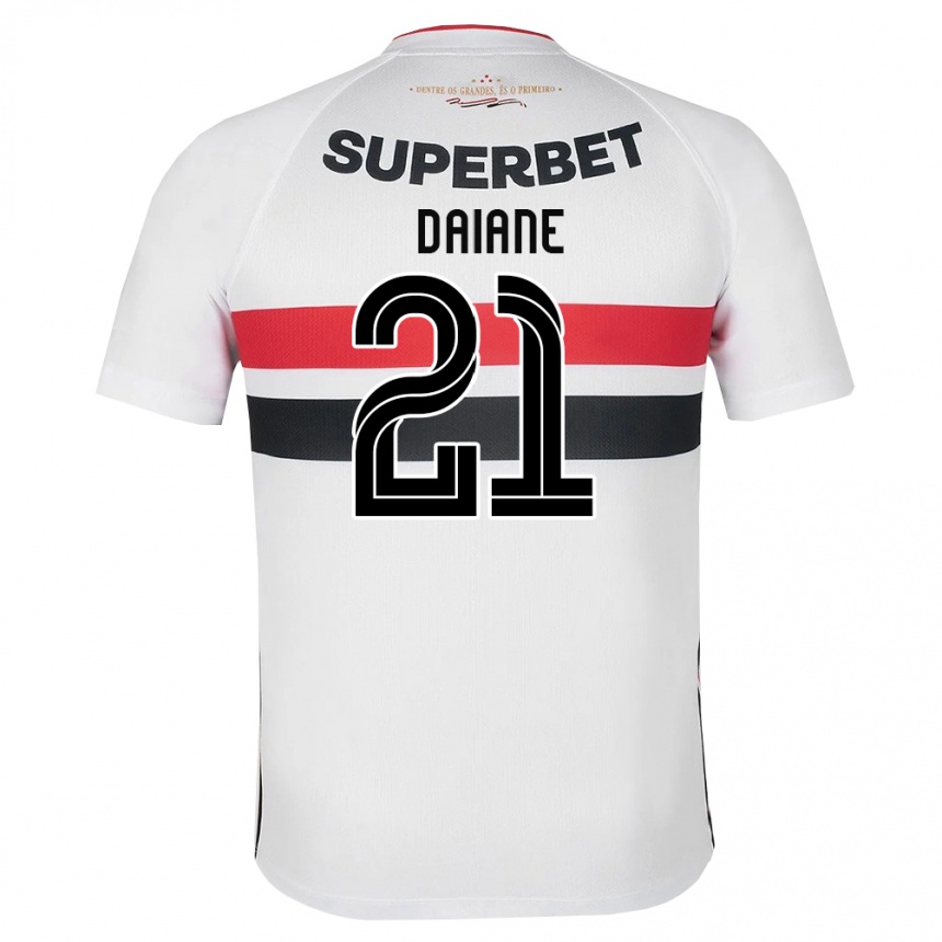 גברים כדורגל Daiane #21 לבן אדום שחור ג'רזי ביתית 2026/27