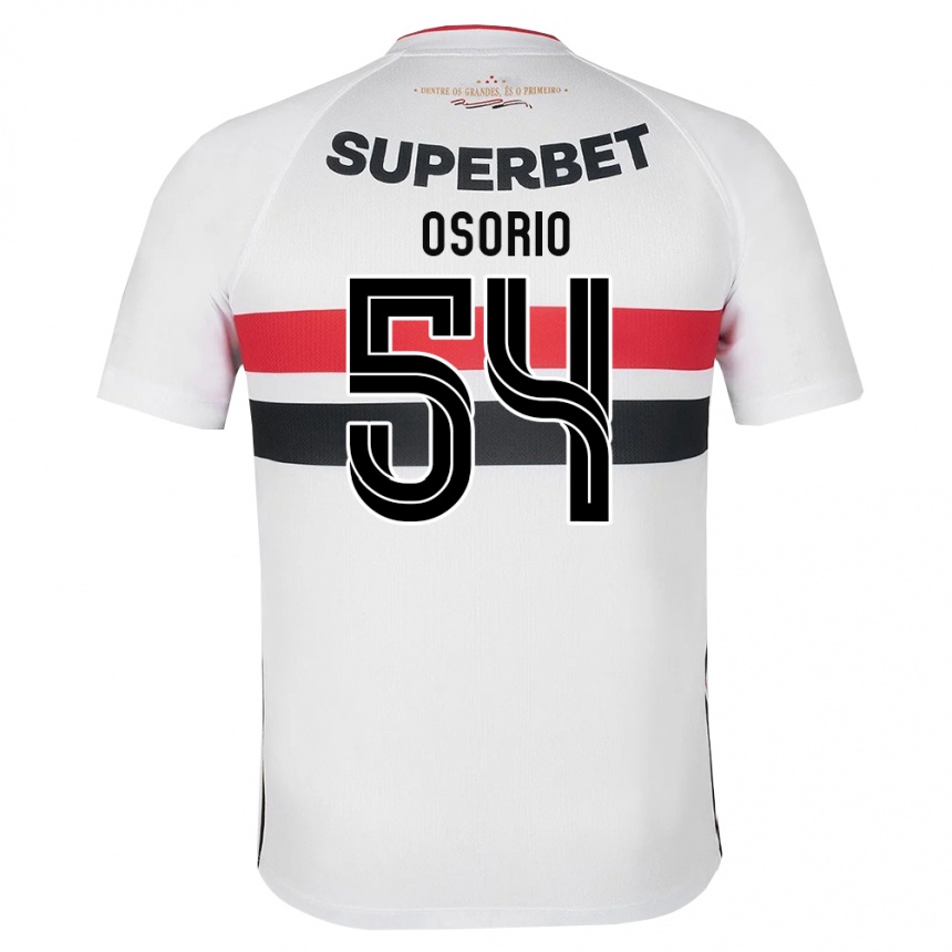 גברים כדורגל Luis Osorio #54 לבן אדום שחור ג'רזי ביתית 2026/27