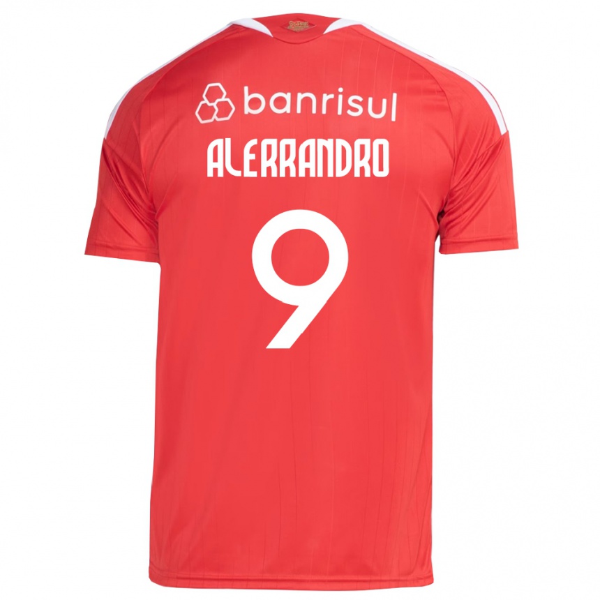 גברים כדורגל Alerrandro #9 אדום לבן ג'רזי ביתית 2026/27