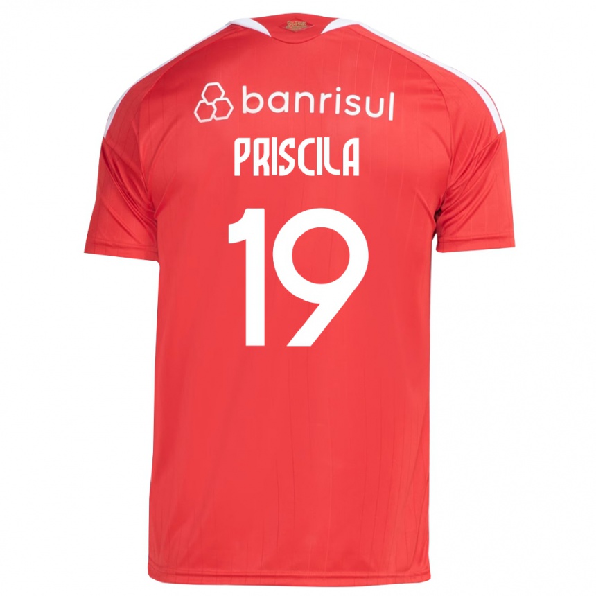 גברים כדורגל Priscila #19 אדום לבן ג'רזי ביתית 2026/27