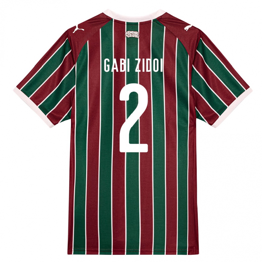 גברים כדורגל Gabi Zidoi #2 ירוק בורדו לבן ג'רזי ביתית 2026/27