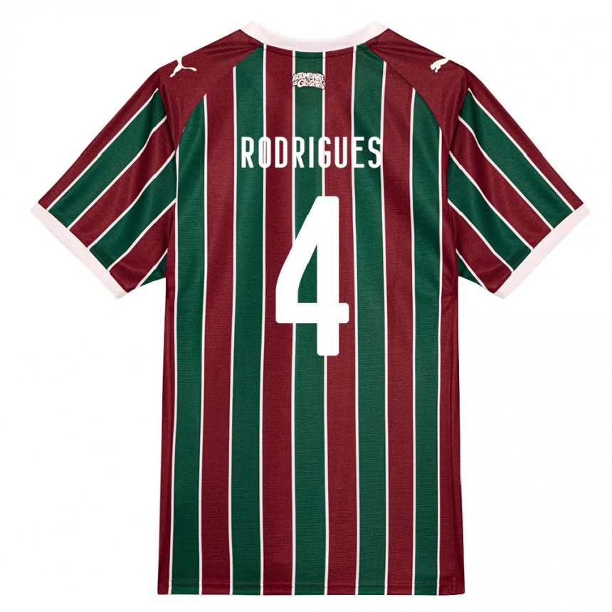 גברים כדורגל Nath Rodrigues #4 ירוק בורדו לבן ג'רזי ביתית 2026/27 גברים כדורגל Nath Rodrigues #4 ירוק בורדו לבן ג'רזי ביתית 2026/27