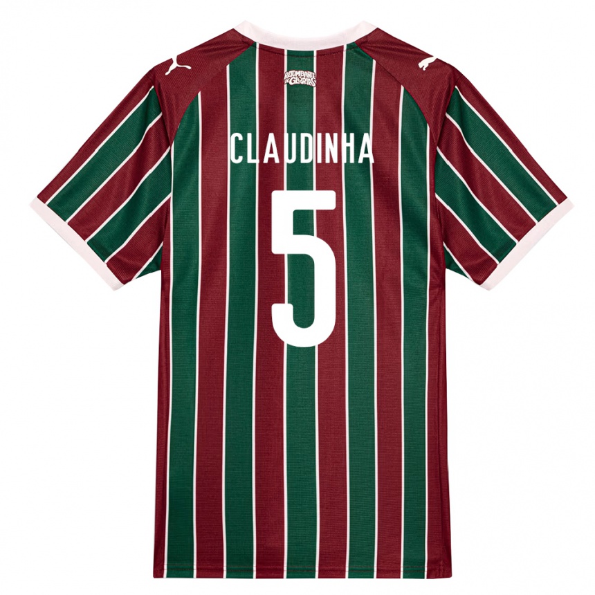 גברים כדורגל Claudinha #5 ירוק בורדו לבן ג'רזי ביתית 2026/27