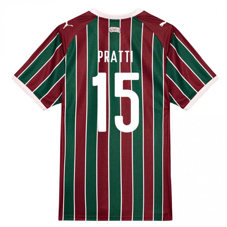 גברים כדורגל Wesley Pratti #15 ירוק בורדו לבן ג'רזי ביתית 2026/27