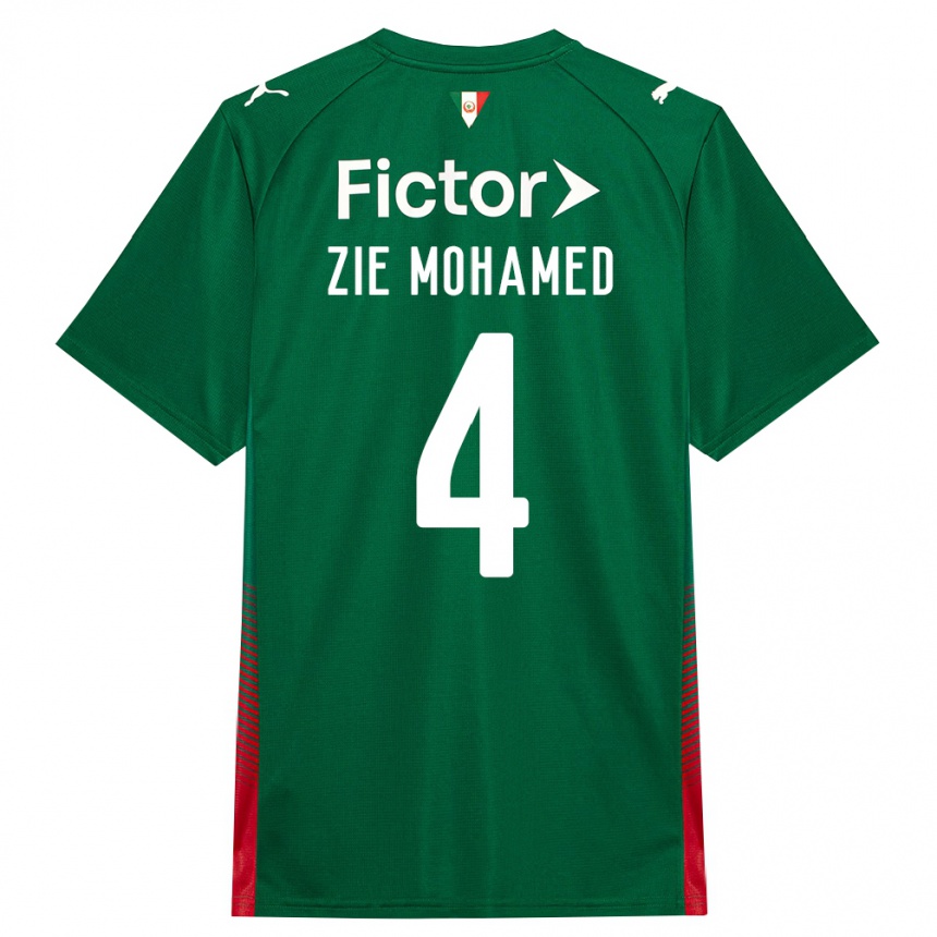 גברים כדורגל Kone Zie Mohamed #4 ירוק אדום לבן ג'רזי ביתית 2026/27