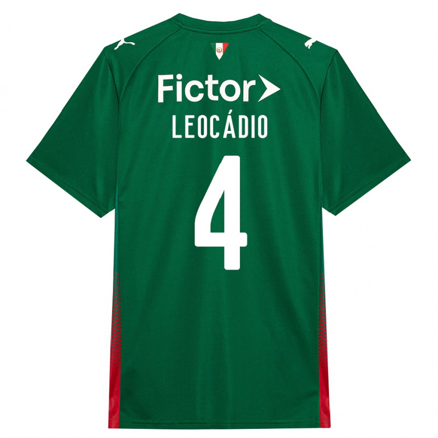 גברים כדורגל Isaac Leocádio #4 ירוק אדום לבן ג'רזי ביתית 2026/27