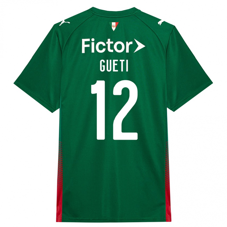 גברים כדורגל Rodrigo Gueti #12 ירוק אדום לבן ג'רזי ביתית 2026/27
