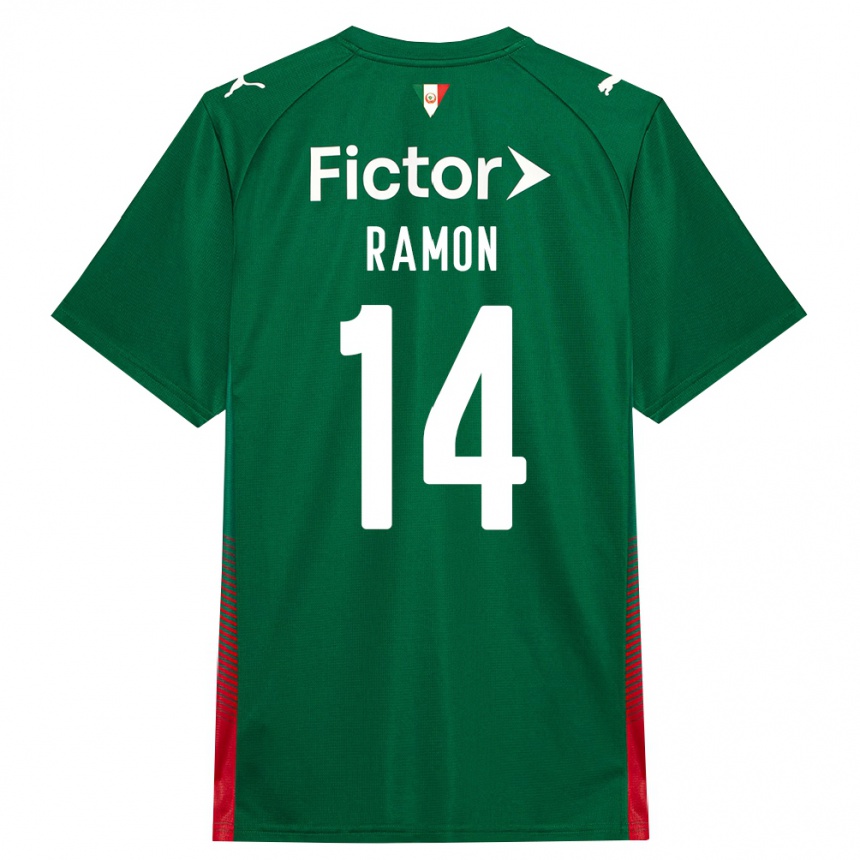 גברים כדורגל Luccas Ramon #14 ירוק אדום לבן ג'רזי ביתית 2026/27