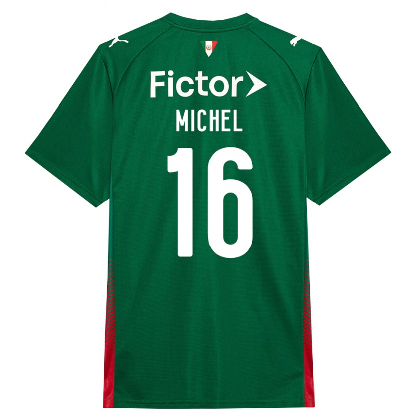 גברים כדורגל Michel #16 ירוק אדום לבן ג'רזי ביתית 2026/27