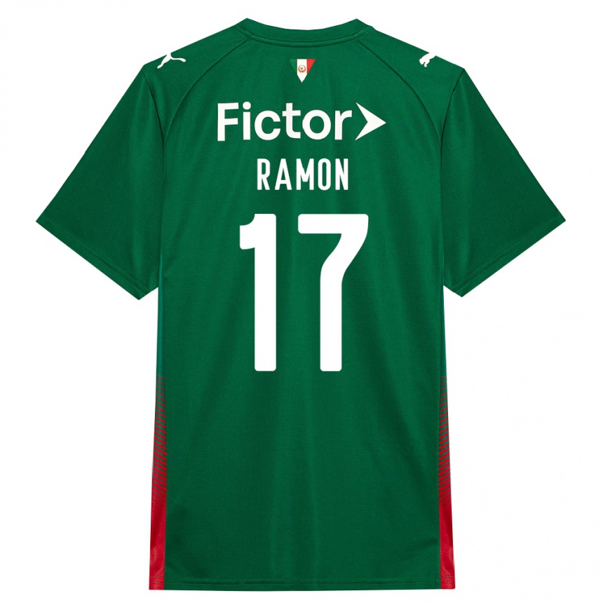 גברים כדורגל Ramon #17 ירוק אדום לבן ג'רזי ביתית 2026/27