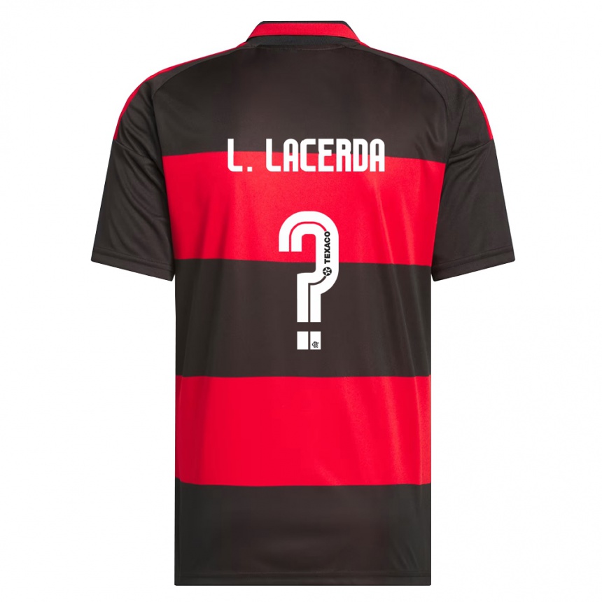 גברים כדורגל Iago Lacerda #0 אדום שחור לבן ג'רזי ביתית 2026/27