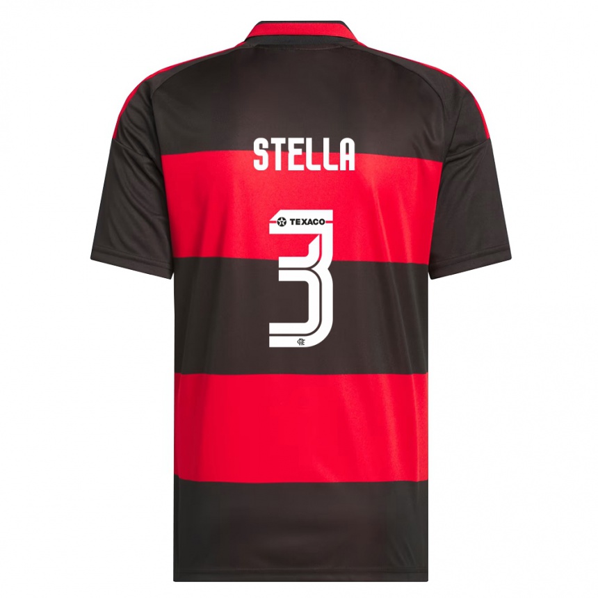 גברים כדורגל Stella #3 אדום שחור לבן ג'רזי ביתית 2026/27