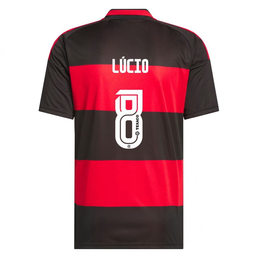 גברים כדורגל Pablo Lúcio #8 אדום שחור לבן ג'רזי ביתית 2026/27