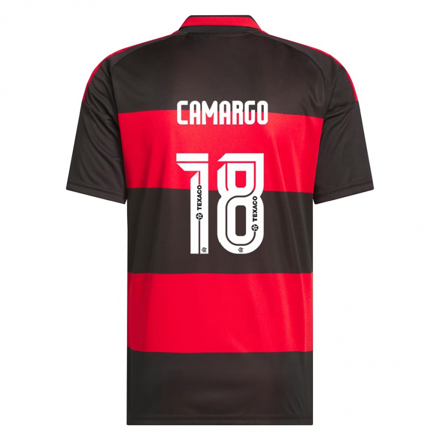 גברים כדורגל João Camargo #18 אדום שחור לבן ג'רזי ביתית 2026/27