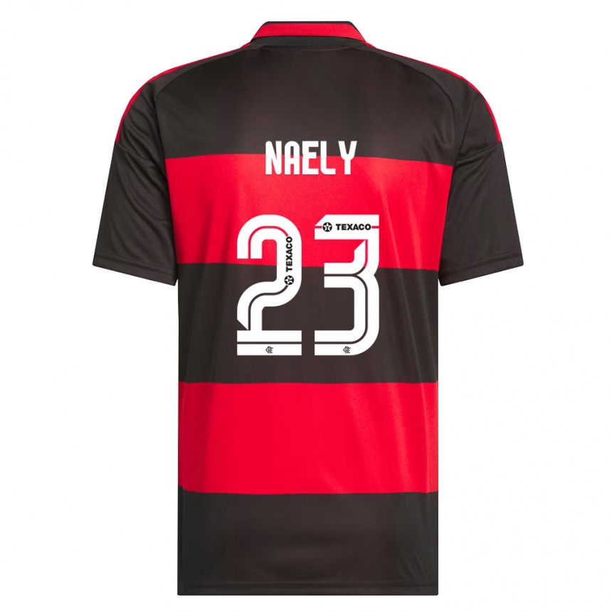 גברים כדורגל Naely #23 אדום שחור לבן ג'רזי ביתית 2026/27
