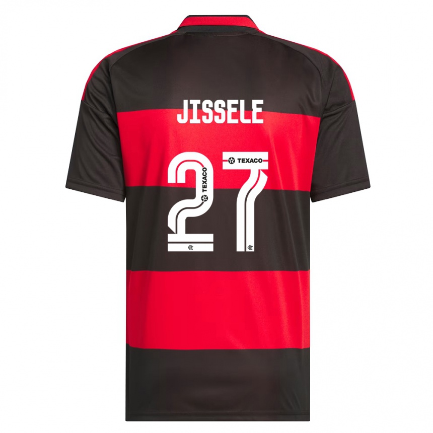 גברים כדורגל Jissele #27 אדום שחור לבן ג'רזי ביתית 2026/27