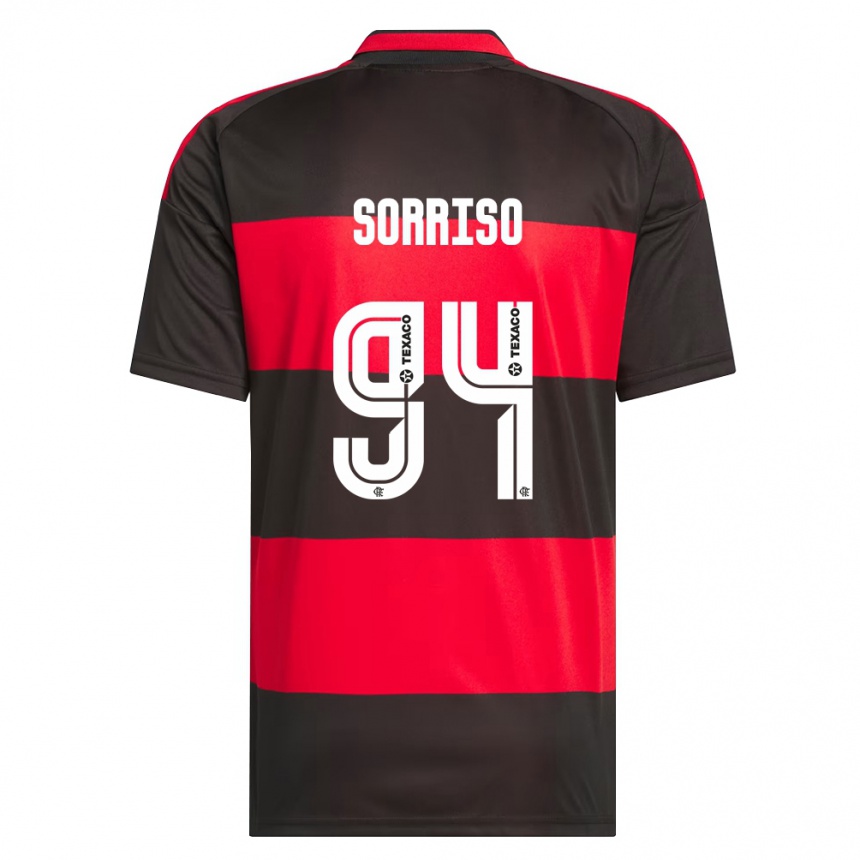 גברים כדורגל Sorriso #94 אדום שחור לבן ג'רזי ביתית 2026/27