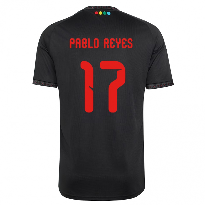 גברים כדורגל Juan Pablo Reyes #17 שחור אדום הרחק ג'רזי 2026/27