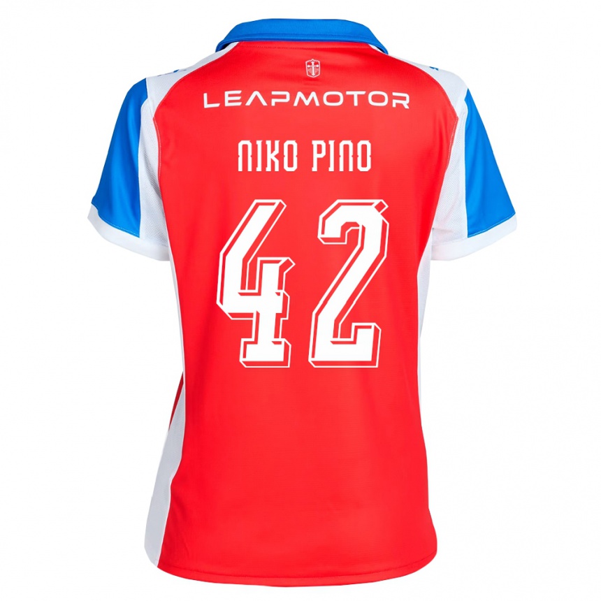 גברים כדורגל Niko Pino #42 אדום כחול הרחק ג'רזי 2026/27