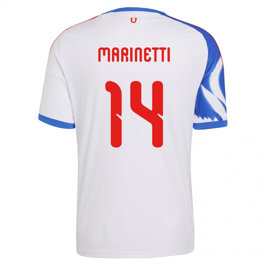 גברים כדורגל Nicolás Marinetti #14 לבן כחול צי הרחק ג'רזי 2026/27