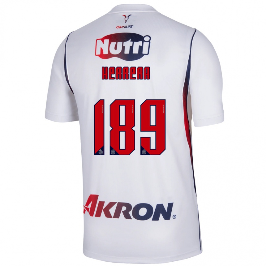 גברים כדורגל Antonio Herrera #189 לבן כחול צי אדום הרחק ג'רזי 2026/27