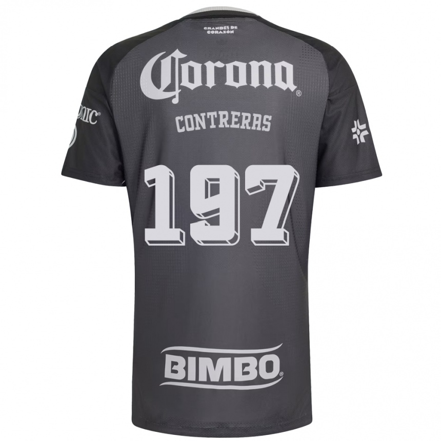 גברים כדורגל Ángel Contreras #197 אפור לבן שחור הרחק ג'רזי 2026/27