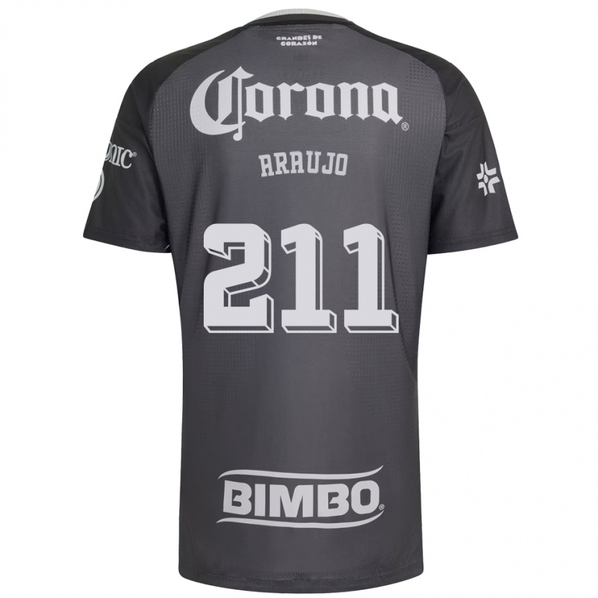 גברים כדורגל Andrés Araujo #211 אפור לבן שחור הרחק ג'רזי 2026/27