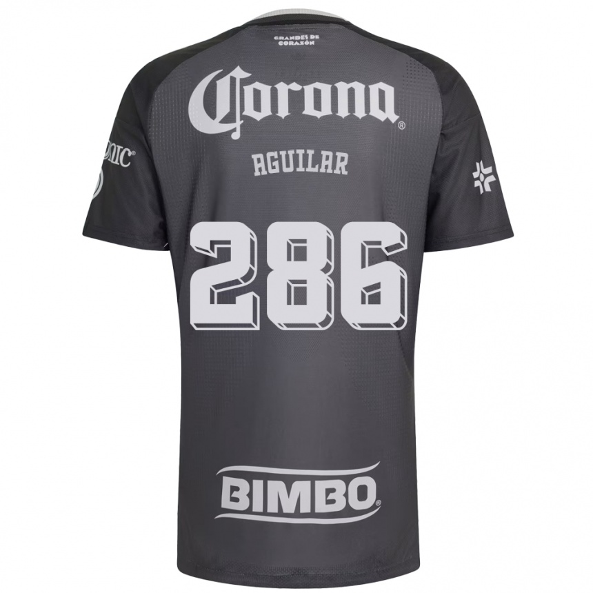 גברים כדורגל Nicolás Aguilar #286 אפור לבן שחור הרחק ג'רזי 2026/27