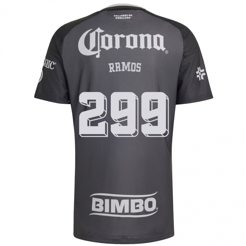 גברים כדורגל Luis Ramos #299 אפור לבן שחור הרחק ג'רזי 2026/27