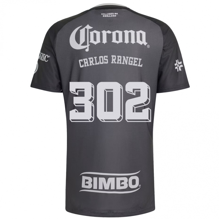 גברים כדורגל Juan Carlos Rangel #302 אפור לבן שחור הרחק ג'רזי 2026/27