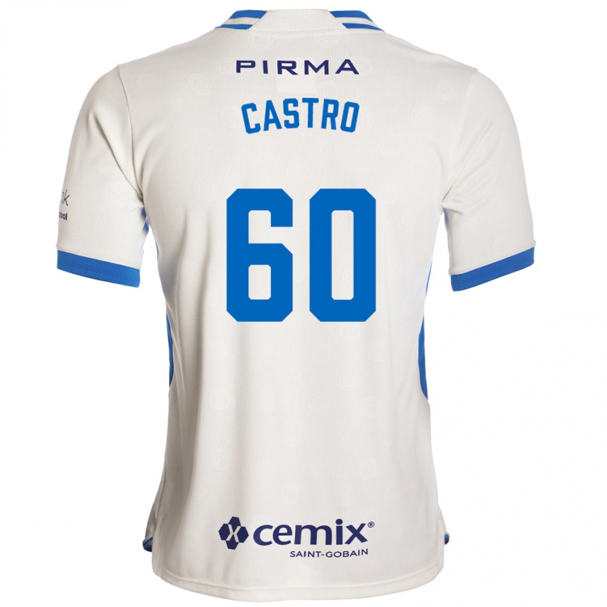 גברים כדורגל Ariel Castro #60 לבן כחול אדום הרחק ג'רזי 2026/27