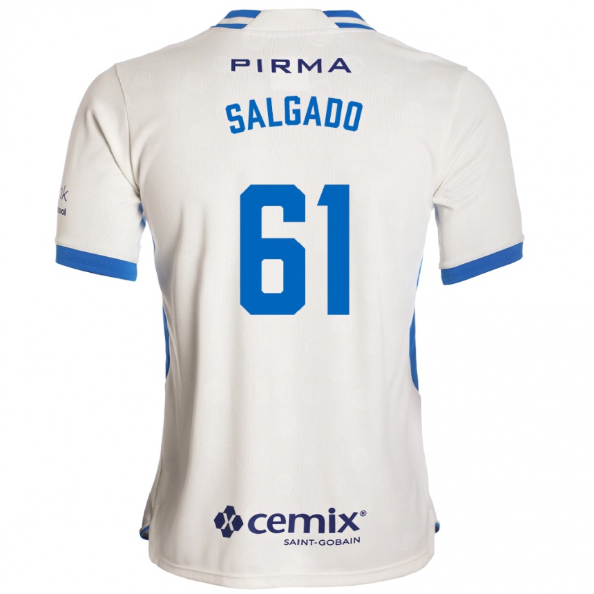 גברים כדורגל Bruno Salgado #61 לבן כחול אדום הרחק ג'רזי 2026/27 גברים כדורגל Bruno Salgado #61 לבן כחול אדום הרחק ג'רזי 2026/27