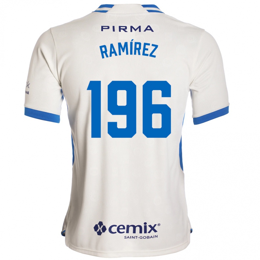 גברים כדורגל Ian Ramírez #196 לבן כחול אדום הרחק ג'רזי 2026/27