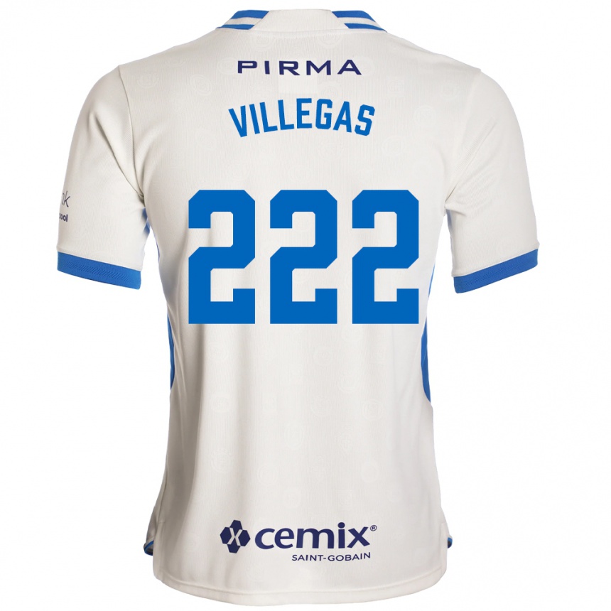 גברים כדורגל Eric Villegas #222 לבן כחול אדום הרחק ג'רזי 2026/27