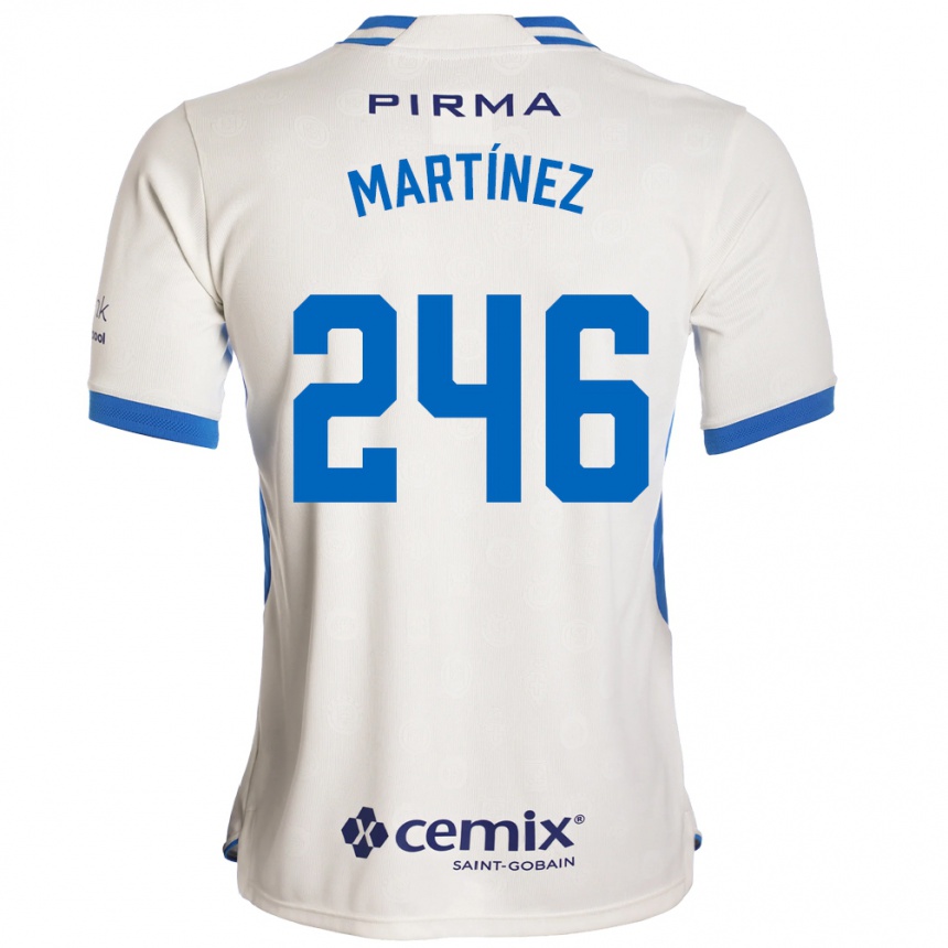 גברים כדורגל Rey Martínez #246 לבן כחול אדום הרחק ג'רזי 2026/27