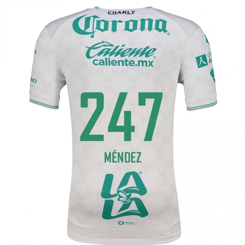 גברים כדורגל Owen Méndez #247 ירוק בהיר לבן הרחק ג'רזי 2026/27 גברים כדורגל Owen Méndez #247 ירוק בהיר לבן הרחק ג'רזי 2026/27