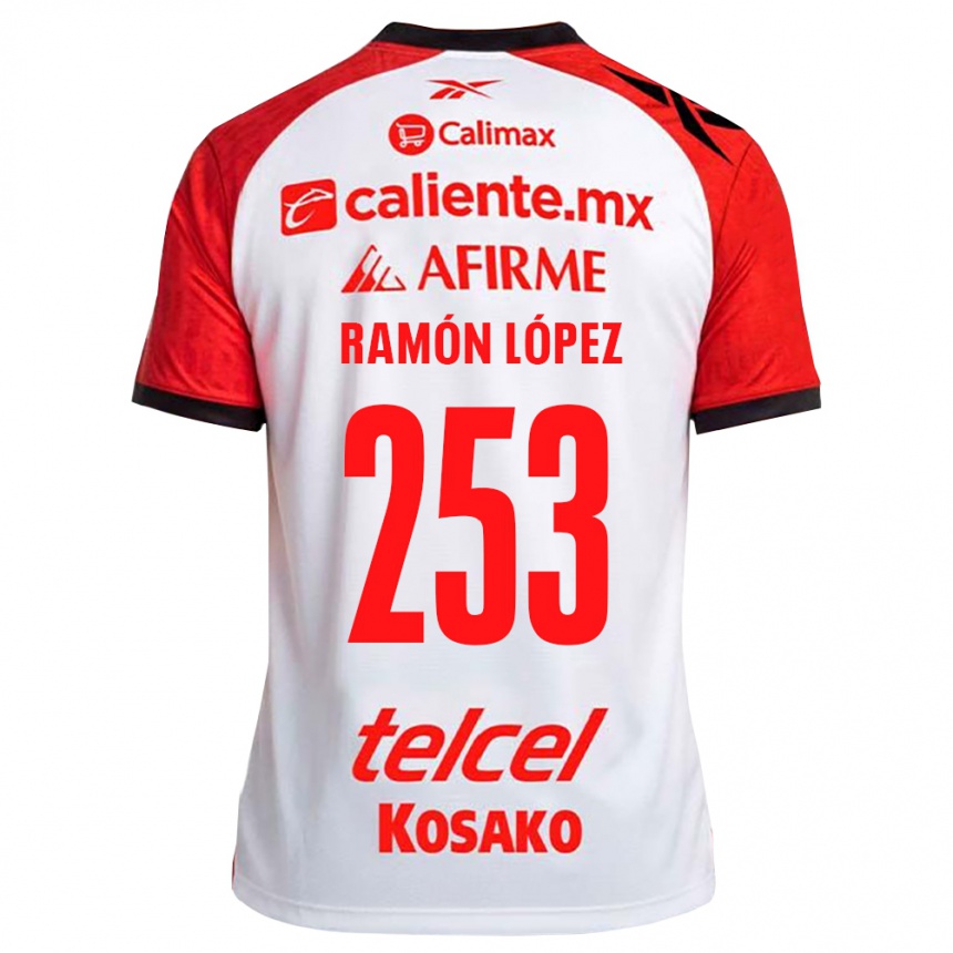 גברים כדורגל Juan Ramón López #253 לבן שחור אדום הרחק ג'רזי 2026/27