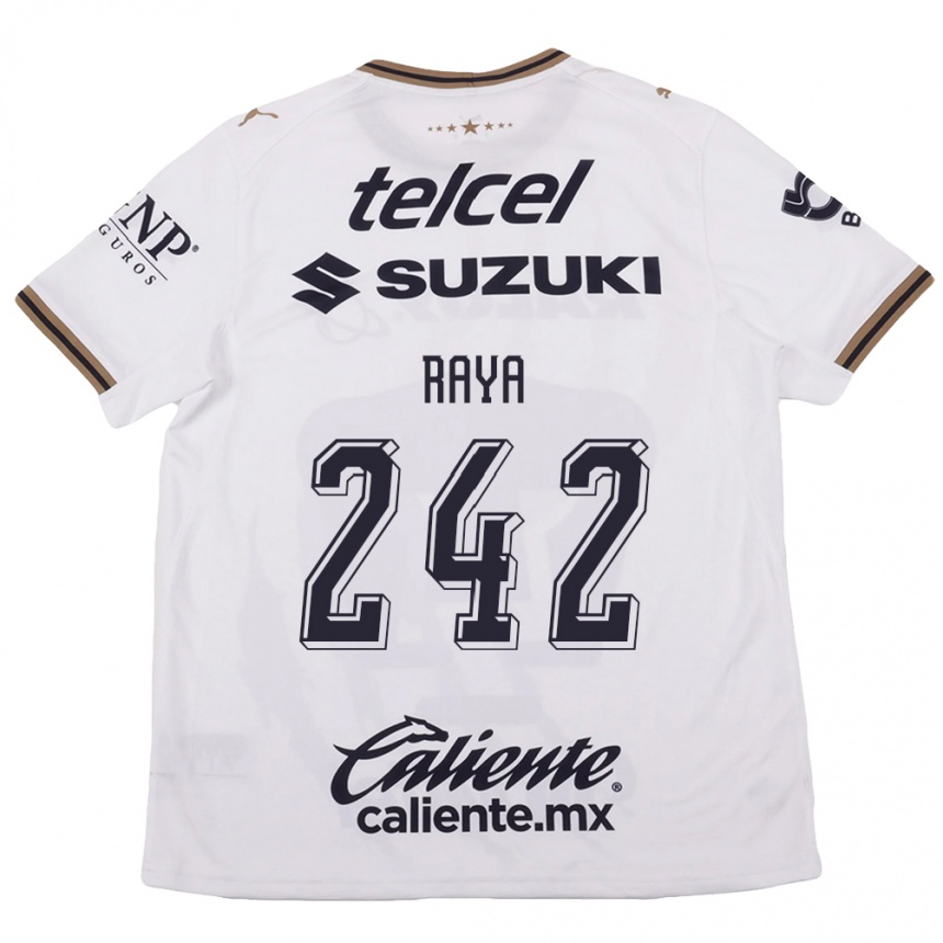 גברים כדורגל Félix Raya #242 לבן שחור חום הרחק ג'רזי 2026/27 גברים כדורגל Félix Raya #242 לבן שחור חום הרחק ג'רזי 2026/27