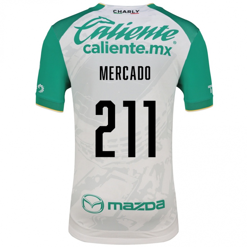 גברים כדורגל Diego Mercado #211 ירוק בהיר לבן הרחק ג'רזי 2026/27