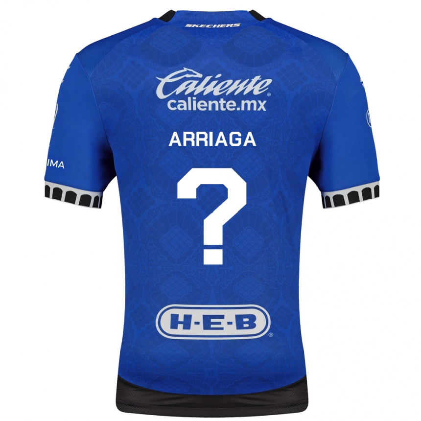 גברים כדורגל Johan Arriaga #0 כחול מלכותי לבן שחור הרחק ג'רזי 2026/27