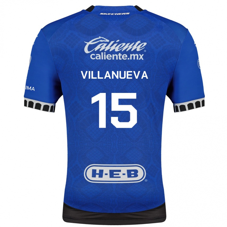 גברים כדורגל Carlos Villanueva #15 כחול מלכותי לבן שחור הרחק ג'רזי 2026/27
