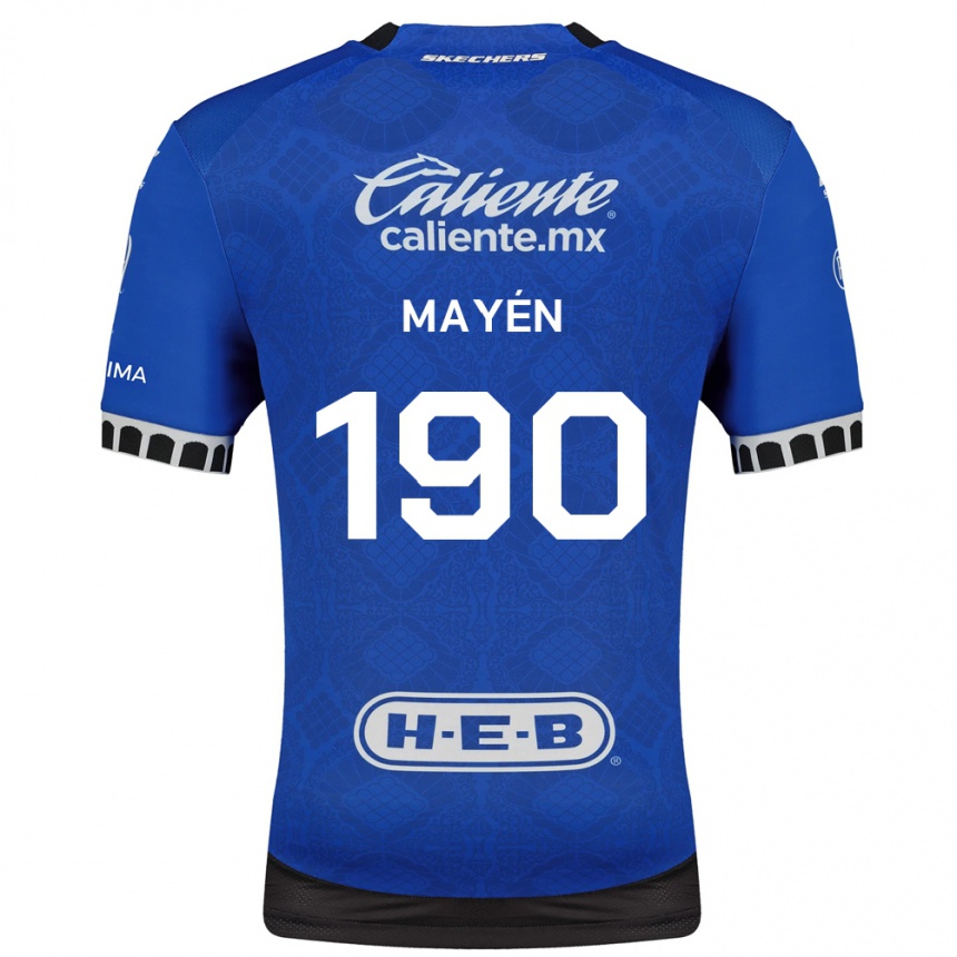 גברים כדורגל Eduardo Mayén #190 כחול מלכותי לבן שחור הרחק ג'רזי 2026/27