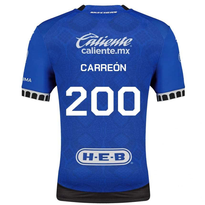 גברים כדורגל Cristian Carreón #200 כחול מלכותי לבן שחור הרחק ג'רזי 2026/27