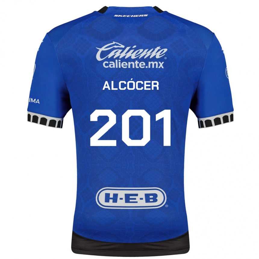 גברים כדורגל Julián Alcócer #201 כחול מלכותי לבן שחור הרחק ג'רזי 2026/27
